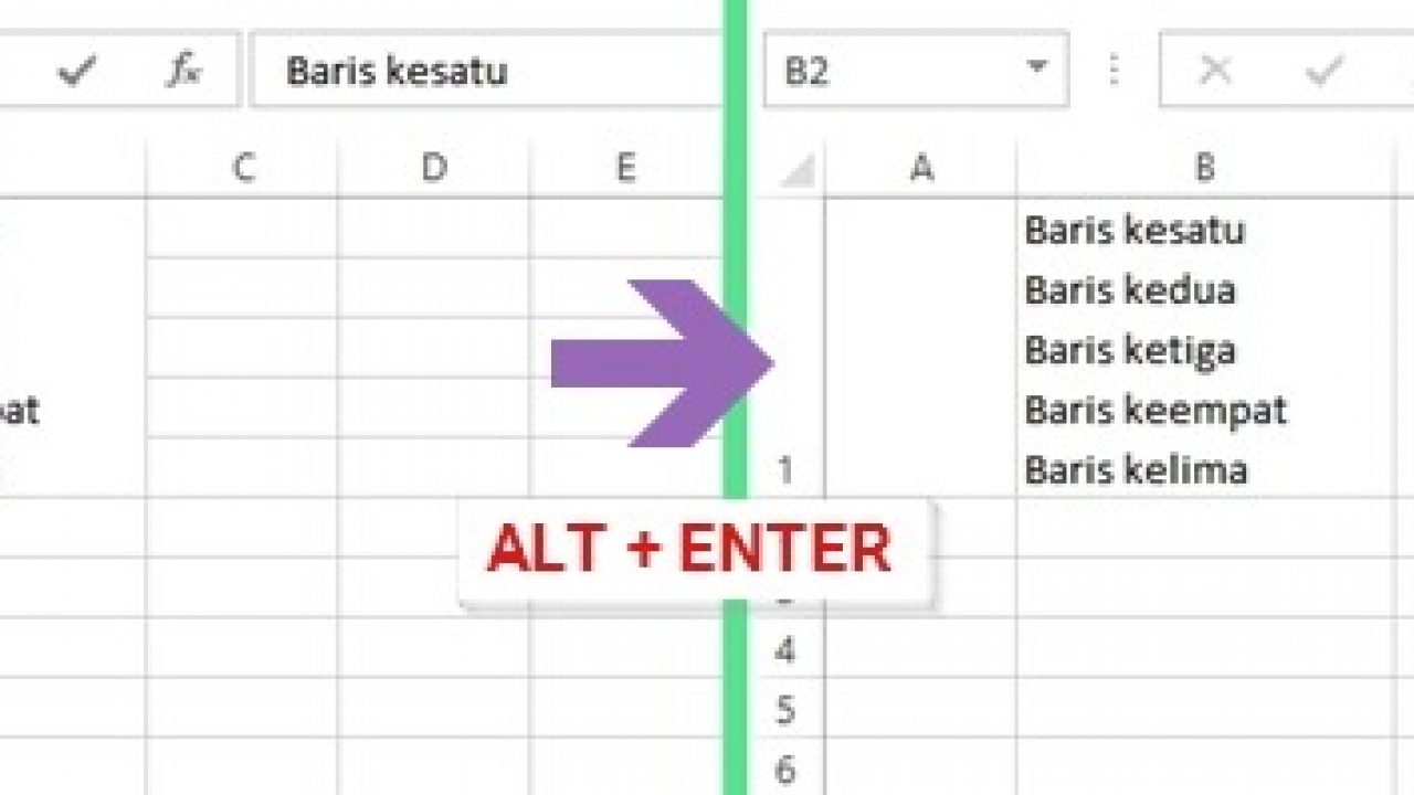 Cara Membuat Teks Di Excel Menjadi Dua Baris Atau Lebih Pada Satu Sel Youtube Riset