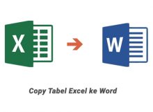 copy tabel excel ke word