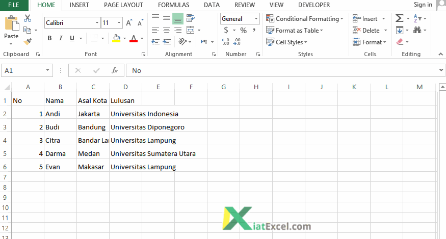 Tutorial cara melebarkan kolom dan baris Excel dengan cepat
