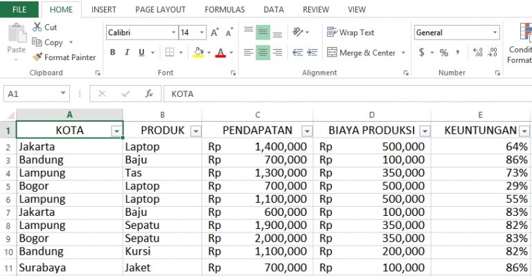 Panduan Membuat Pivot Tabel Di Excel - KiatExcel.com