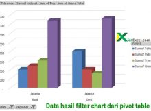 chart hasil filter data dari pivot table