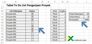 Cara Membuat ToDo List Di Excel + Progress Bar - KiatExcel.com